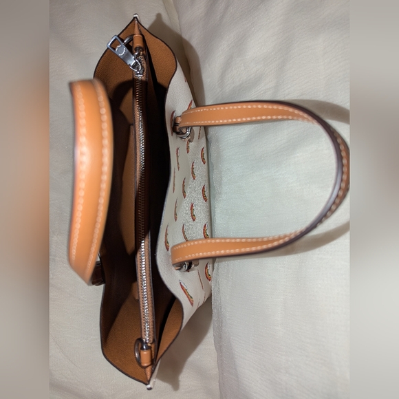 Coach Mollie Tote Bag 25 Rainbow Print LNC - Picture 8 of 12